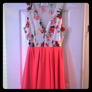 Floral and Coral minidress size S